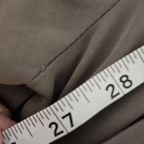 Tan Dress Pants with Wide-Leg Design and Pleated Front - Picture 11 of 15